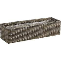 Aubry Gaspard - Jardinière rectangulaire en rotin synthétique (Lot de 2)