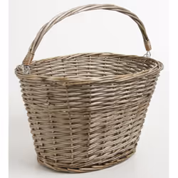 Aubry Gaspard - Panier pour vélo en osier gris - Gris