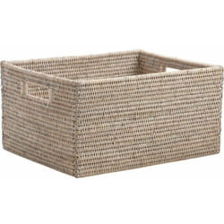 Corbeille rangement en rotin 48 x 36 x 25 cm