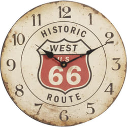 Aubry Gaspard - Pendule en bois vieilli Route 66