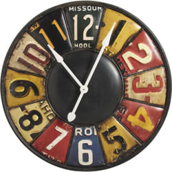 Aubry Gaspard - Horloge murale rétro en métal