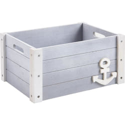 Aubry Gaspard - Caisse de rangement en bois Marina (Lot de 4) - Bleu