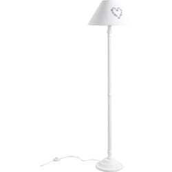 Aubry Gaspard - Lampadaire en bois blanc 150cm - Blanc