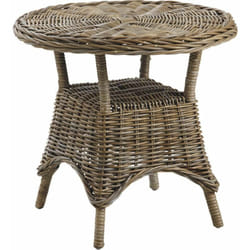 Aubry Gaspard - Table d'appoint ronde en poelet gris Bekasi