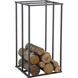 Aubry Gaspard - Rack à bûches vertical en métal gris - Gris