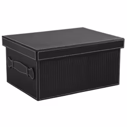 Aubry Gaspard VBT 2530, Boîte de rangement, Carré, Cuir, Monochromatique, Intérieure, 340 mm