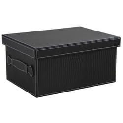 Aubry Gaspard VBT 2530 Boîte de rangement Carré Cuir