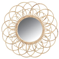 Aubry Gaspard - Miroir en rotin Fleur - Naturel