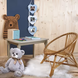 Aubry Gaspard - Table enfant en hêtre - Gris clair