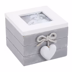 Aubry Gaspard VCF 1550 V, Boîte de rangement, Carré, Verre, Bois, Monochromatique, Intérieure, 110 mm
