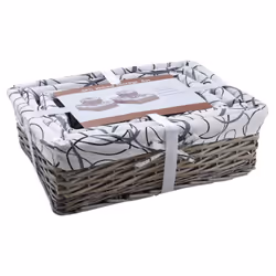 Corbeilles de rangement en éclisse grise (Lot de 4)