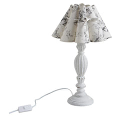 Aubry Gaspard - Lampe en bois et toile esprit toile de Jouy