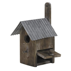 Nichoir oiseau bois et zinc