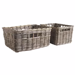 Aubry Gaspard CMA 428 S set of 2, Rotin, Panier, 400 mm, 300 mm, 230 mm, 3 kg