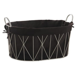 Aubry Gaspard - Corbeille à linge ovale métal et coton