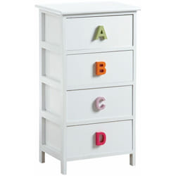 Aubry Gaspard - Commode chambre enfant alphabet 4 tiroirs 4 tiroirs