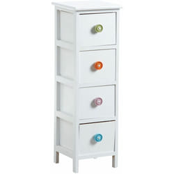 Commode 4 tiroirs avec boutons 4 tiroirs