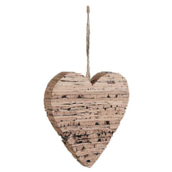 Décoration coeur à suspendre en bouleau