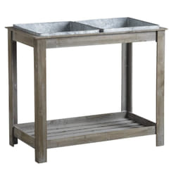 Aubry Gaspard - Potager surélevé en bois et métal (Lot de 2)