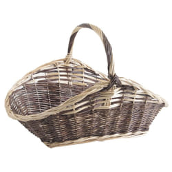 Aubry Gaspard - Paniers à bûches en osier brut et beige (lot de 2)