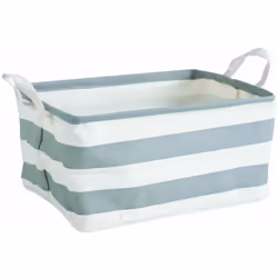 Aspect Coloris Rayé blanc et gris Matériau principal Polyester Dimensions Hauteur (en cm) 25,00 Longueur (en cm) 48,00 Profon ...