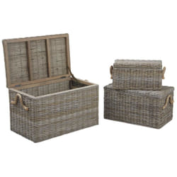 Aubry Gaspard KMA 198 S set of 3 Boîte de rangement Carré Rotin