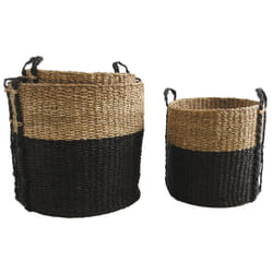 Aubry Gaspard - Cache-pot ronds en jonc de mer (Lot de 3)