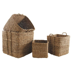 Aubry Gaspard - Cache-pots carrés en jonc de mer naturel (Lot de 4)