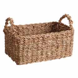 Corbeilles de rangement en jonc de mer tressé (Lot de 3)