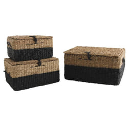 Aubry Gaspard - Malles en jonc de mer naturel et noir (lot de 3)