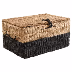 Aubry Gaspard - Malles en jonc de mer naturel et noir (lot de 3)