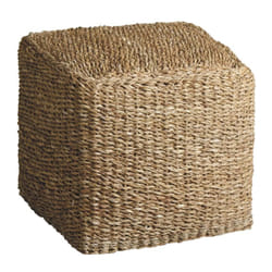 Aubry Gaspard - Pouf carré en jonc de mer naturel
