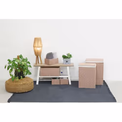 Aubry Gaspard - Pouf rond en jonc de mer