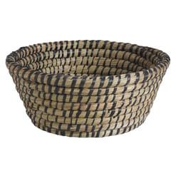 Aubry Gaspard - Corbeilles rondes en jonc naturelles et noires (lot de 3)