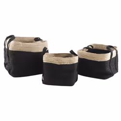 Aubry Gaspard CRA 486 S set of 3, Jute, Panier, 350 mm, 350 mm, 230 mm, 6 kg