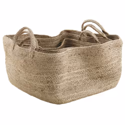 Aubry Gaspard CRA 487 S set of 3, Jute, Panier, 380 mm, 380 mm, 250 mm, 5 kg