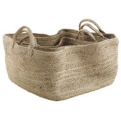 Aubry Gaspard - Corbeilles de rangement en jute naturelle (Lot de 3) - Beige
