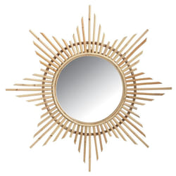 Aubry Gaspard - Miroir en rotin naturel Étoile