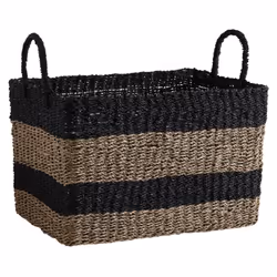 Aubry Gaspard - Corbeille de rangement en jonc et corde (Lot de 2)