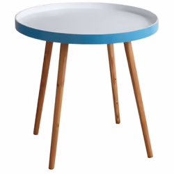 Aspect Coloris Bleu Blanc Matériau principal Bois Matériaux secondaires MDF laqué Dimensions Diamètre (en cm) 60,00 Hauteur ( ...