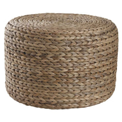 Aubry Gaspard - Pouf rond en jacinthe - Naturel