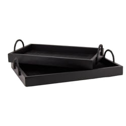 Plateaux en bambou et bois s (Lot de 2)