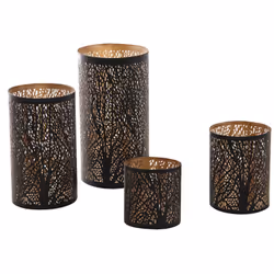 Aubry Gaspard DBO 244 S set of 4, Métal, Noir, Or