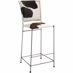 Aspect Matériau principal Peau de vache Matériaux secondaires Métal Dimensions Hauteur (en cm) 110,00 Hauteur de l'assise (en ...