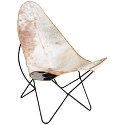 Aubry Gaspard - Fauteuil en métal et peau de vache