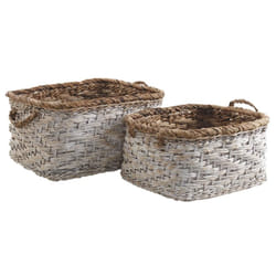 Aubry Gaspard - Corbeilles rectangulaires en bananier (Lot de 2)