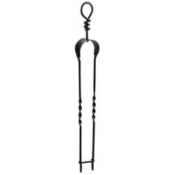 Aubry Gaspard - pince cheminee fer forge noir L56