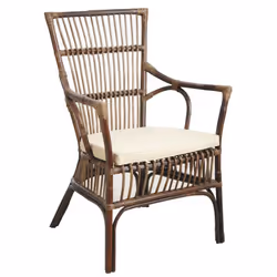 Dimensions : 70 x 65 x 102 H siège 50 Matière : rotin Poids : 6.4 kg Gencod : 3238920768862