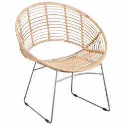 Aspect Matériau principal Rotin naturel Matériaux secondaires Métal Dimensions Hauteur (en cm) 85,00 Hauteur de l'assise (en ...