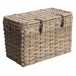 Aubry Gaspard KMA 201 S set of 2, Boîte de rangement, Carré, Rotin, Monochromatique, Intérieure, 700 mm